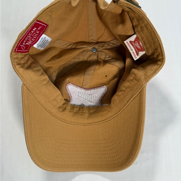 American Needle Miller High Life Strapback Tan Baseball Cap - Picture 6 of 9